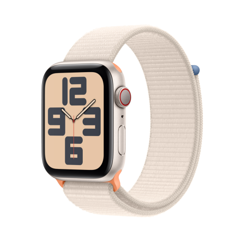 Apple Watch SE GPS + Cellular 44mm Starlight Aluminium Sport Loop Starlight
