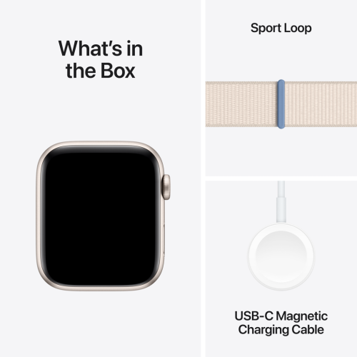 Apple Watch SE GPS + Cellular 44mm Starlight Aluminium Sport Loop Starlight