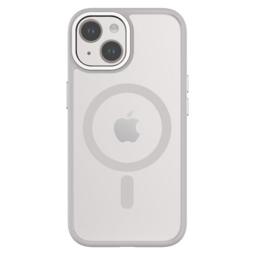 QDOS Hybrid Soft Case for iPhone 15 - White Grey