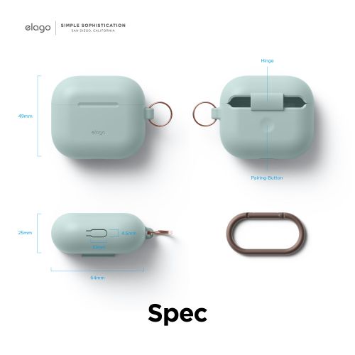 Elago AirPods 3 Hang Silicon Case Mint