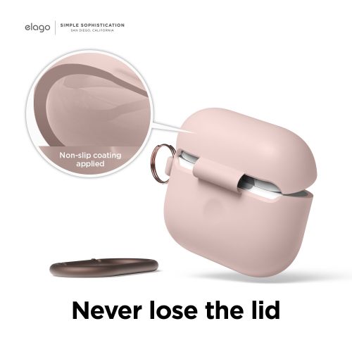 Elago AirPods 3 Hang Silicon Case Sand Pink
