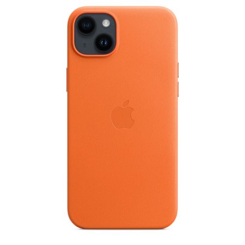 Apple iPhone 14 Plus Leather Case w/MagSafe Orange