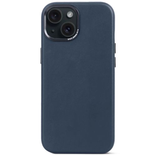 DECODED Leather Detachable Wallet Case w/MagSafe for iPhone 15 - True Navy