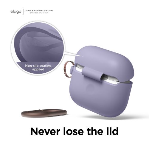 Elago AirPods 3 Hang Silicon Case Lavender Grey