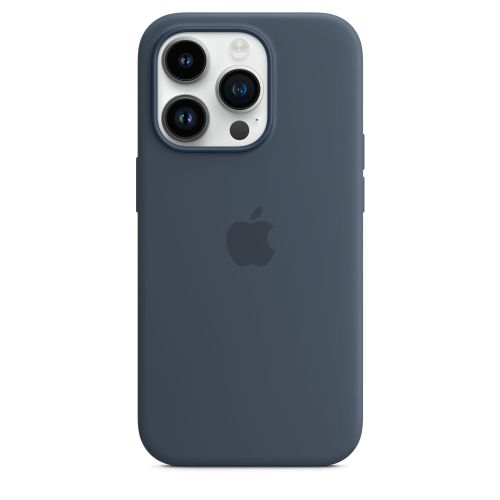 Apple iPhone 14 Pro Silicone Case w/MagSafe Storm Blue
