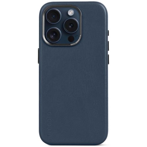 DECODED Leather Detachable Wallet Case w/MagSafe for iPhone 15 Pro - True Navy