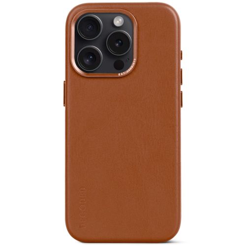 DECODED Leather Detachable Wallet Case w/MagSafe for iPhone 15 Pro - Tan