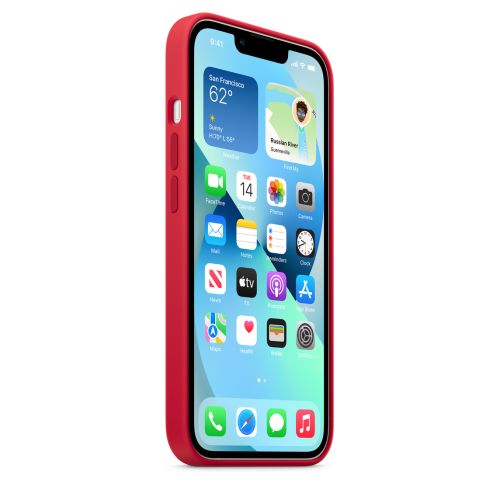 Apple iPhone 13 Silicone Case w/MagSafe (PRODUCT) RED