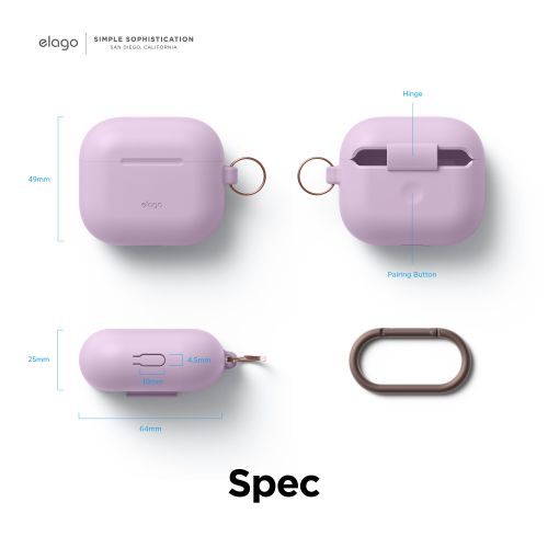 Elago AirPods 3 Hang Silicon Case Lavender