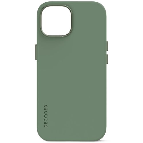 DECODED Silicone Backcover w/MagSafe for iPhone 15 - Sage Leaf Green