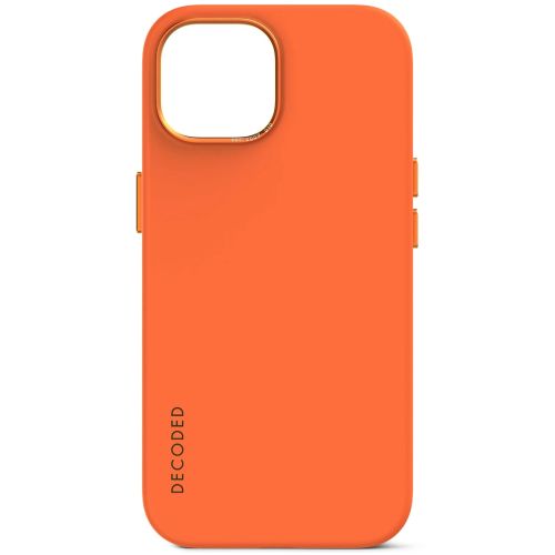 DECODED Silicone Backcover w/MagSafe for iPhone 15 - Apricot Crush