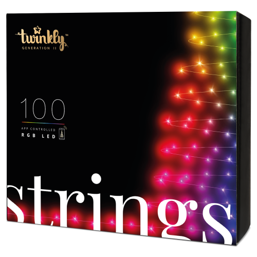 Twinkly Strings - 8m, 100 LED (RGB) 4.3MM, BT+WiFi, Gen II, IP44
