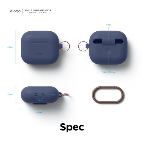 Elago AirPods 3 Hang Silicon Case Jeans Indigo